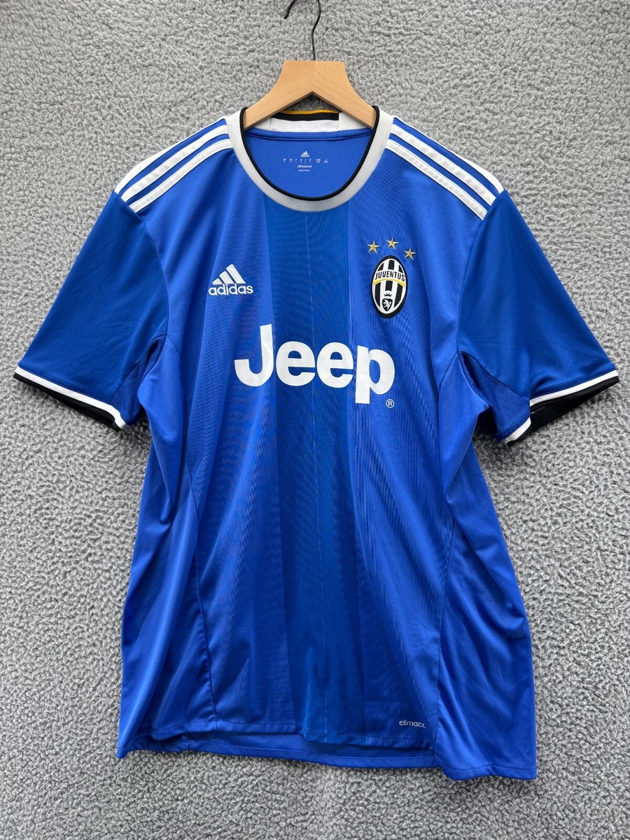 Adidas Juventus Jersey Mens Large Blue Jeep 2016 Away Jersey | eBay