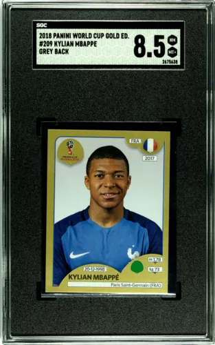 Panini Rookie Kylian Mbappe # 209 World Cup Russia 2018 Gold Edition SGC 8.5
