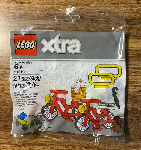 *NEW* Lego 40313 Xtra BICYCLES Umbrella Backpack Bike Rack Helmet Pizza Box