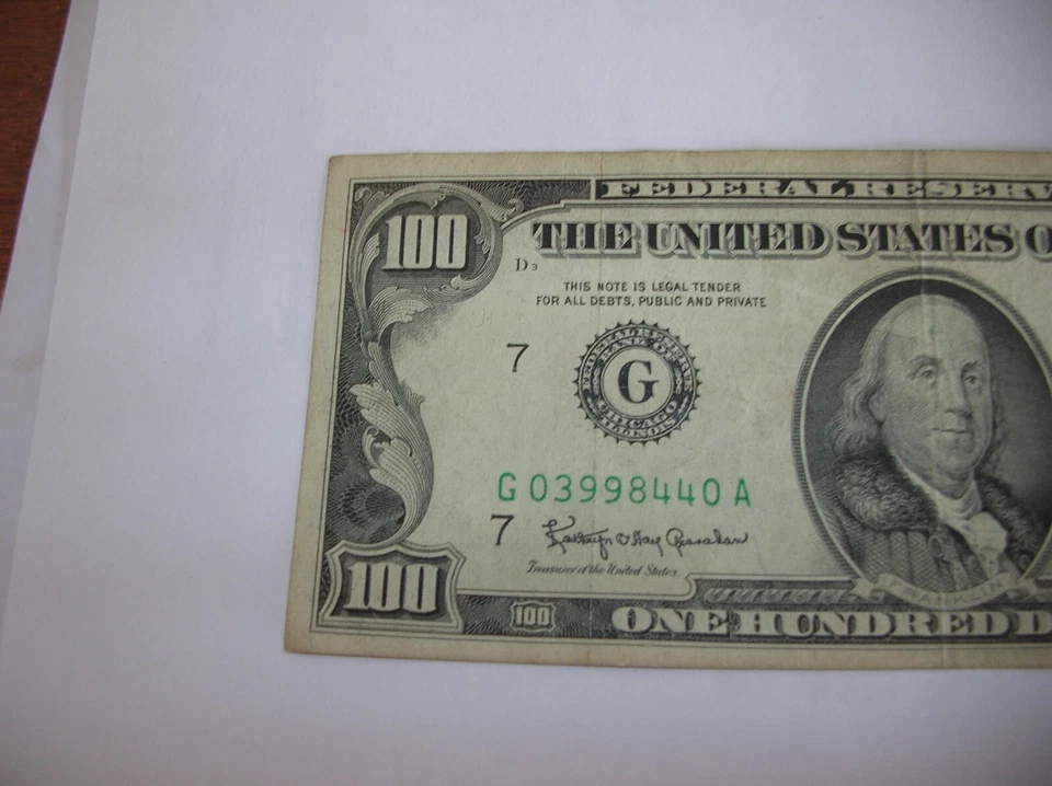 SERIES 1963 A ONE HUNDRED DOLLAR BILL FEDERAL RESERVE NOTE - Image 2 of 4