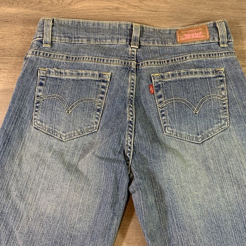Levi’s 517 Jeans Stretch Flare Mid Rise Medium Wash Youth Girl’s 16 1/2 Plus - Picture 5 of 12