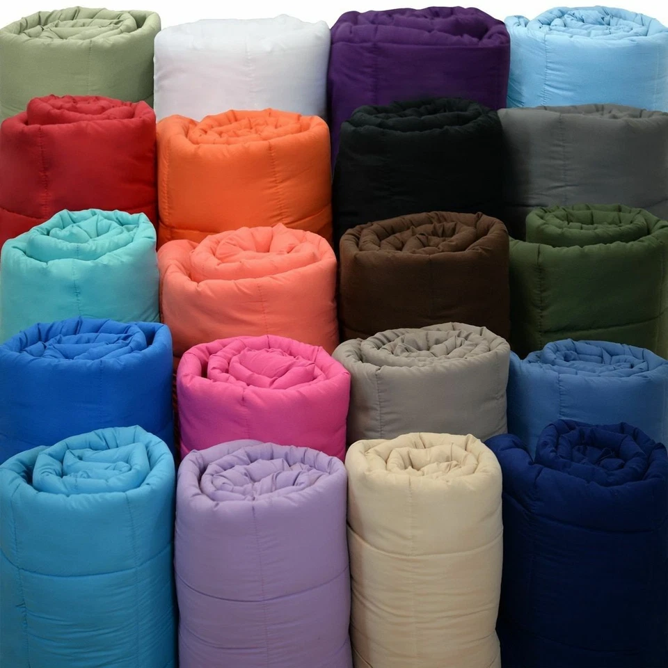 Edredom de inverno pesado para baixo alternativo 1000 TC Cal King Size Strip Select Color - Imagem 3 de 4