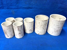 PVC SLIP FITTING HUB X HUB ASSORTED LOT OF 7 - SEE DESCRIPTION FOR DETAILS