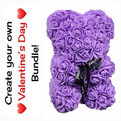 New Purple Rose Floral Foam Bear Valentine Mother's Day Girlfriend