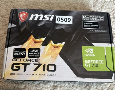 MSI Gaming Geforce GT 710 2GB GDRR3 64-Bit HDCP Support Directx 12 Opengl 4.5 Si