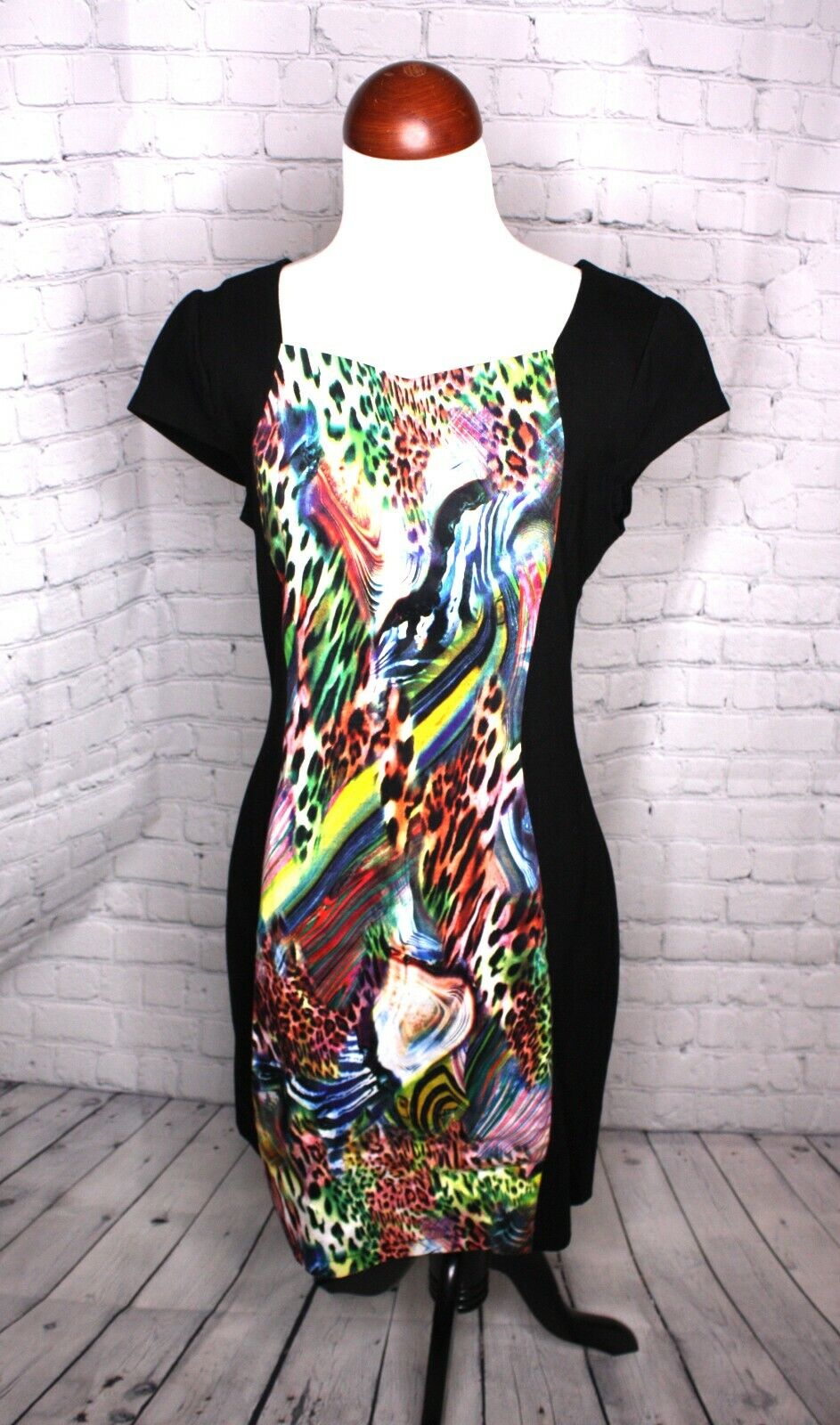 Elisabetta Franchi Dress XL. Abstract. Perfect Condition. Black/white. Italian.