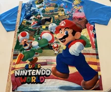 Super Nintendo World Universal Studios Hollywood All Over Print Shirt Size 2XL
