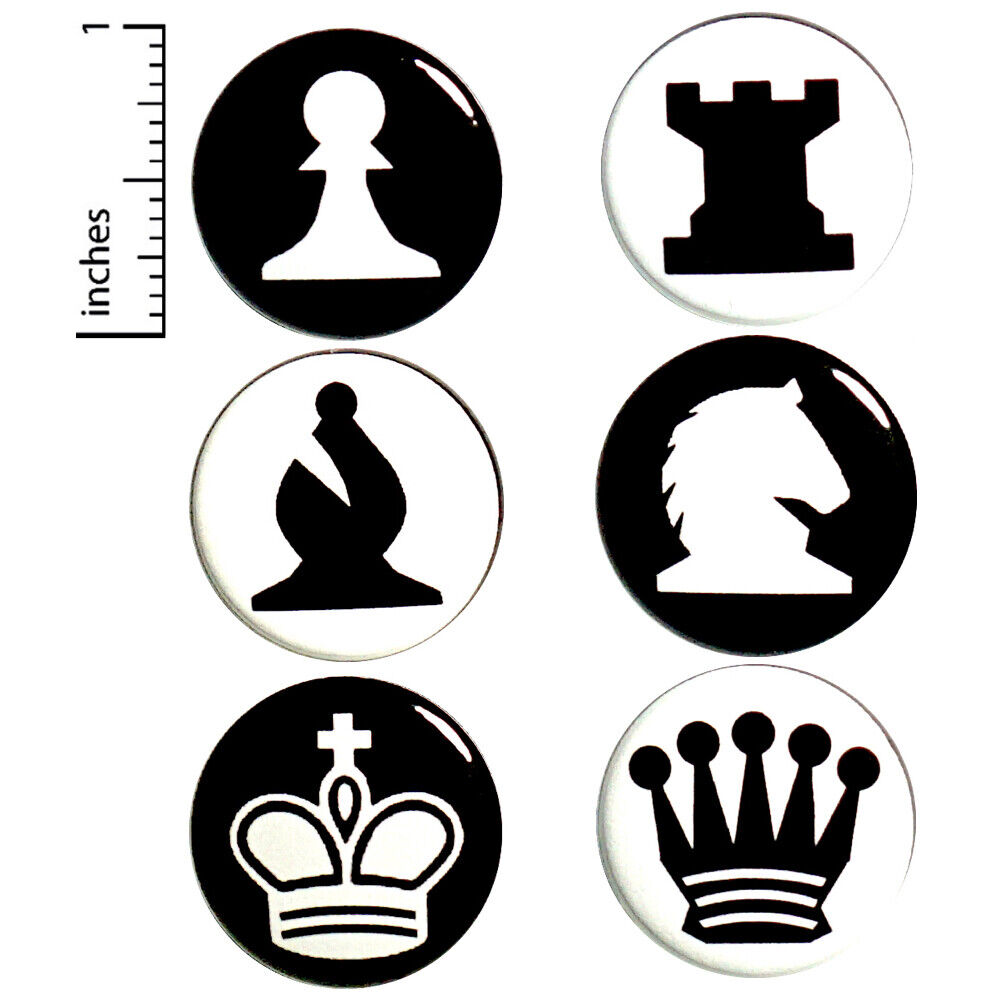 White Rook Chess Piece Button | Wacky Buttons