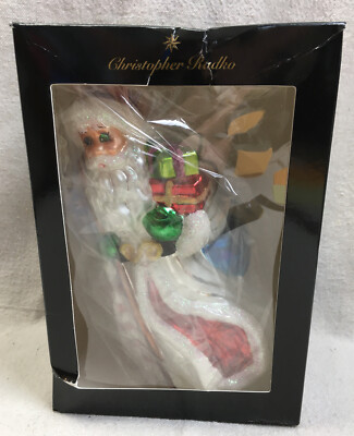Christopher Radko STARS & STRIPES SANTA Christmas Ornament 98-109-0 FLAG w box