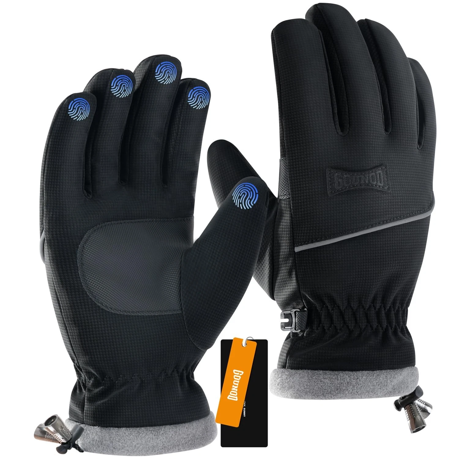 Winter Gloves for Men, Thermal Insulated Waterproof Windproof Cold Weather Gl...