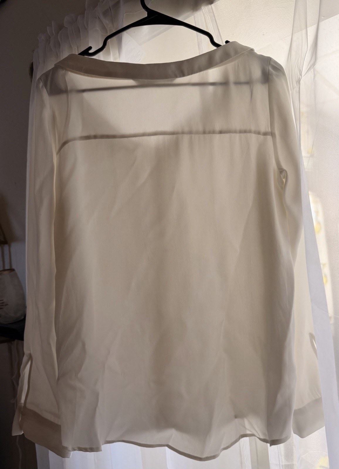 ZARA BASIC Cream/Off-White Button Front Blouse Wo… - image 2