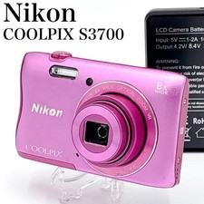 Nikon COOLPIX S3700 Compact Digital Camera Tested Working Seller Japan
