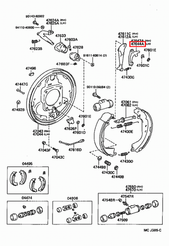 Genuine LandCruiser HJ75 HJ61 HJ60 HJ47 HDJ80 HDJ79 Rear LH Brake Adjuster Lever - Picture 19 of 20