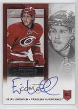 2013-14 Playoff Contenders Ticket /50 Elias Lindholm (Variation) Rookie Auto RC