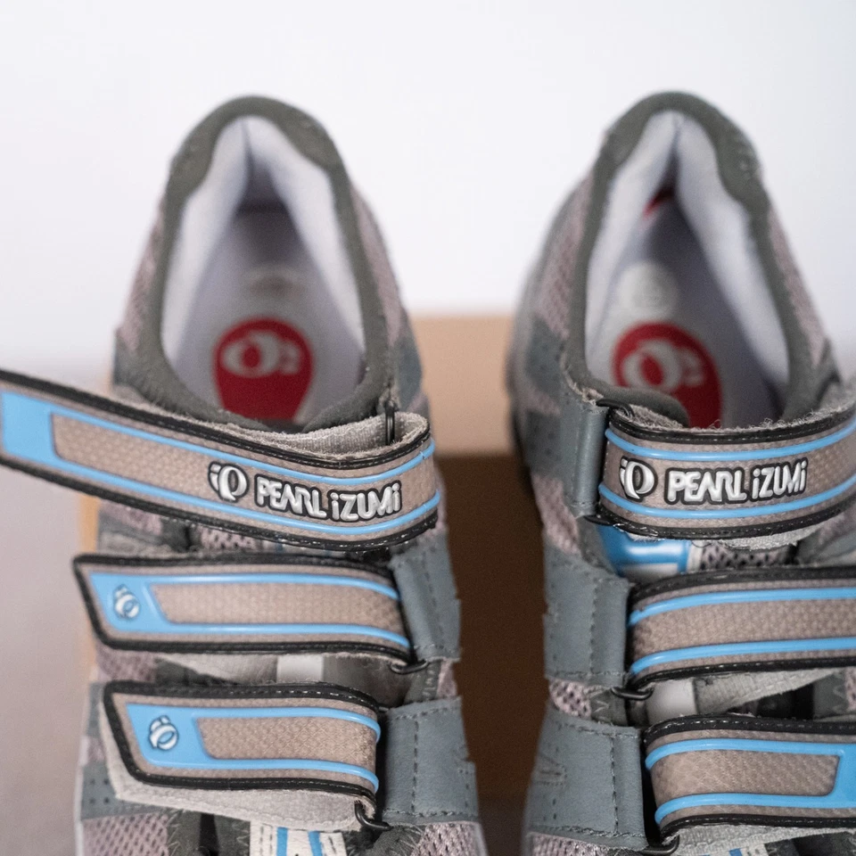 Zapatos de ciclismo Pearl Izumi Drift para mujer 5788 talla 37 gris azul ajustables Foto 2 de 4