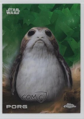 2025 Topps Chrome Star Wars Sapphire Green 65/99 Porg #147 z7j