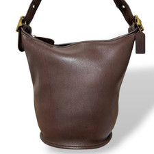 Borsa a tracolla Coach Glove vintage in pelle secchiello tracolla marrone...