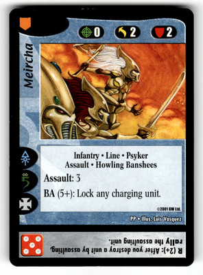 Warhammer 40,000 CCG Meircha 2001 Games Workshop Ltd. Eldar Howling Banshee