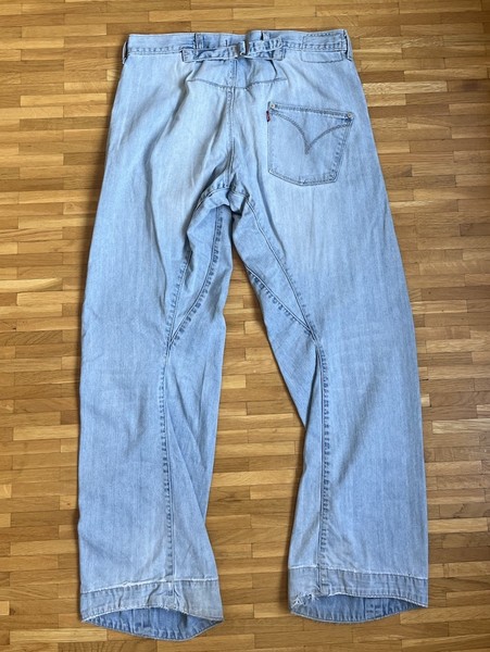 levi's jeans engineered with adjustable back buckle