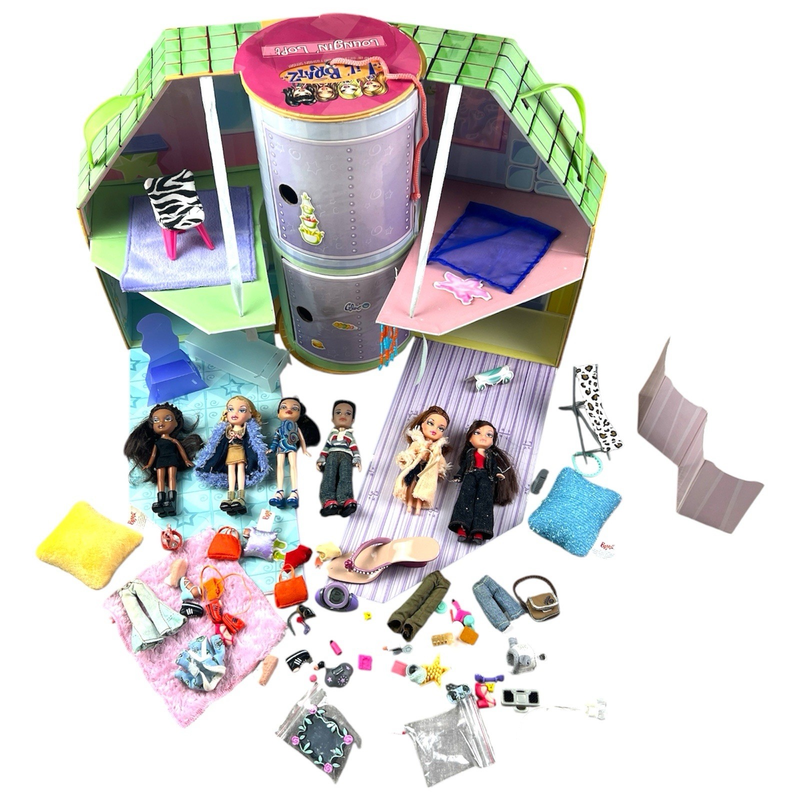 Lil Bratz Loungin Loft With Accessories 2002 2003 Y2K 6 Doll