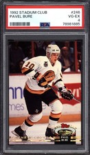 1992 STADIUM CLUB PAVEL BURE #246 CANUCKS ROOKIE HOF RUSSIAN ROCKET PSA 4 VG-EX