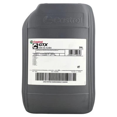 CASTROL GTX 10W-40 A3/B4 20L Motoröl VW 501 01 VW 505 00 MB 229.3 MB 226.5 - Bild 1 von 2