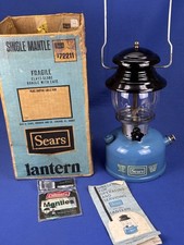 Vintage Sears Coleman Lantern Model 476.72211 Original Box & Pyrex Globe 5/70