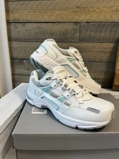 New Vionic 23 Walk Sneakers Leather 9.5 Wide White & Blue Walking Shoes Athletic