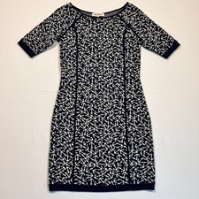 Juicy Couture Dress Anchors Away Navy White Nautical Wool Blend Women's Small
