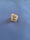 Vintage BBJ Southwestern Sterling Silver Ring Cigar Band Size 11.5