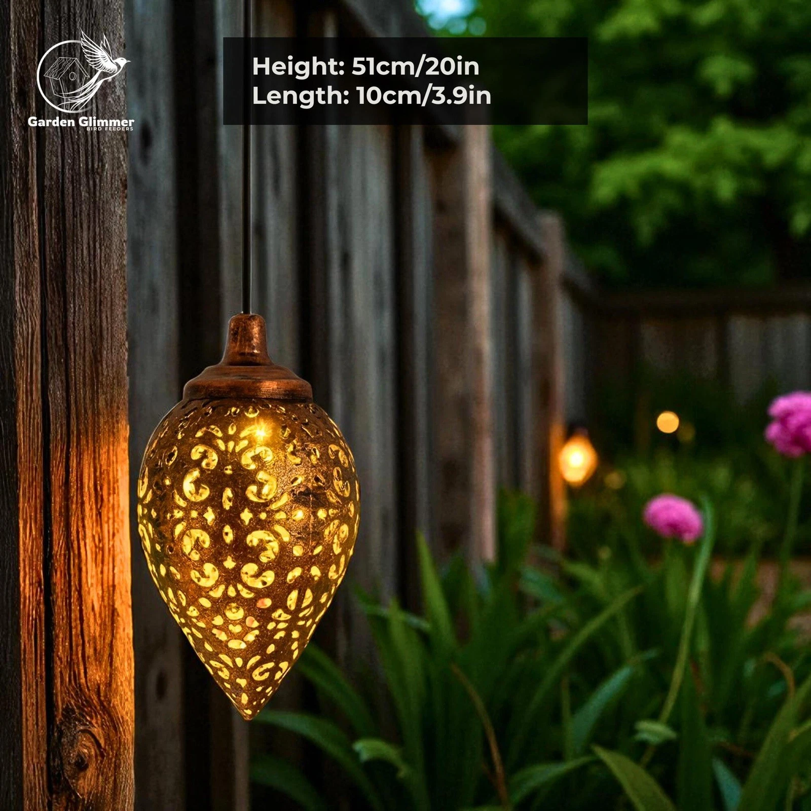 Solar Water Drop Light Garden Outdoor Waterproof Yard Art Projection Lamp Decor