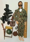 Vtg 1964 USA HASBRO GI Joe Action Figure Brown Flocked Beard, Hair & Accessories