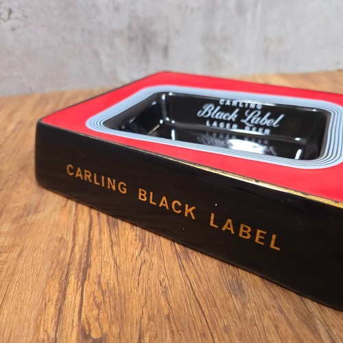 Carling Black Label Ashtray Vintage 80s Pub Made By Bristol Pottery Tobacciana - Picture 9 of 13