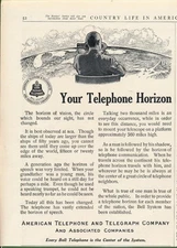 Magazine Ad - 1912 - AT&T / Bell System - Your Telephone Horizon