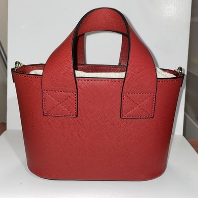 Zara Women s Red Faux Leather Crossbody Purse Cinched Cloth Interior-Top Strap