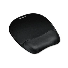 Fellowes Mouse Pad w/Wrist Rest Nonskid Back 7 15/16 x 9 1/4 Black 9176501