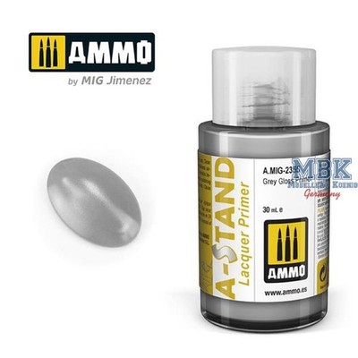 Ammo of MIG AMIG2355 A-STAND Grey Gloss Primer - 30ml Enamel Paint air
