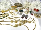 Vintage & Pre-Owned Lot of Costume Jewelry 18 Pcs Rhinestone Some Signed