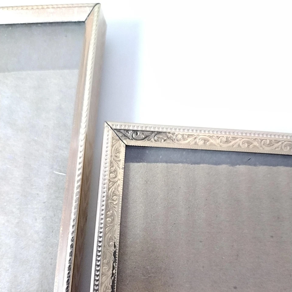 Juego de 3 marcos de fotos de metal tono dorado vintage de mesa 5x7 3,5x5 3,25x4,25 Foto 4 de 4