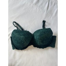 M&S Green Lace Bra - 42B