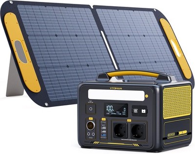 VTOMAN Jump 600X Tragbare Powerstation mit 110W Solarpanel 600W/299Wh für Campin