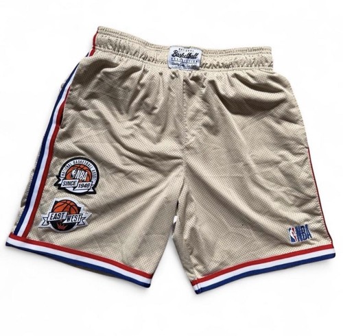 NBA East/West Beige Basketball Shorts w/ pockets Size M Officially Licensed