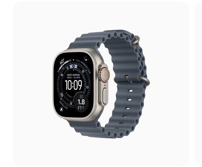 Apple Ocean Band for Watch Ultra/Ultra 2/Ultra 3 - Blue, One Size (49mm)