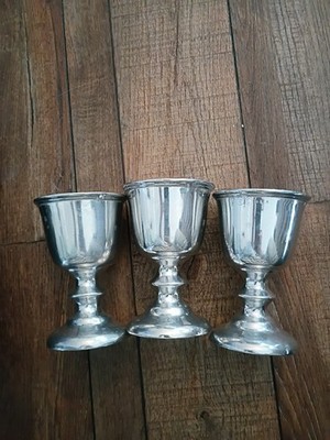 Set of 3 Carson Statesmetal Pewter Goblets - USA Hand Cast - Lead Free Wine...