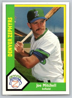 1990 CMC Joe Mitchell #37 Denver Zephyrs American Assoc Minor League Card