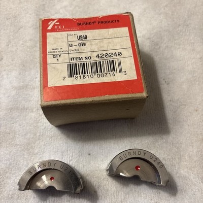 Burndy U240 U-Die Crimping Die Stainless Made in USA #420240 In Factory Box