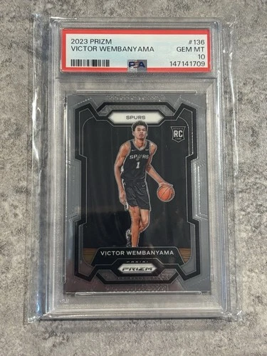 Panini 2023-24 Prizm Victor Wembanyama Rookie #136 PSA 10 Spurs Base