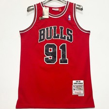 Dennis/ 91/Rodman/Bulls/Stitched/Jersey/Red/S/M/L/XL/2XL