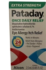 Pataday Eye Allergy Itch Relief EXTRA STRENGTH 0.085 FL Oz 2.5 mL EXP2026+ NEW