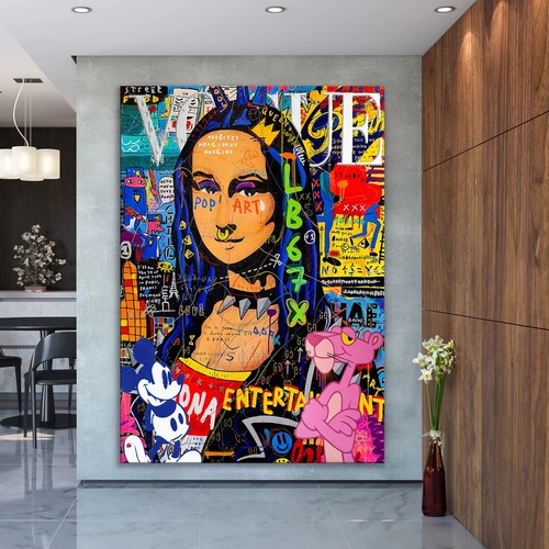 Mona Lisa Pop Art, Banksy Wall Art Canvas Unframed Print Art - Picture 3 of 4